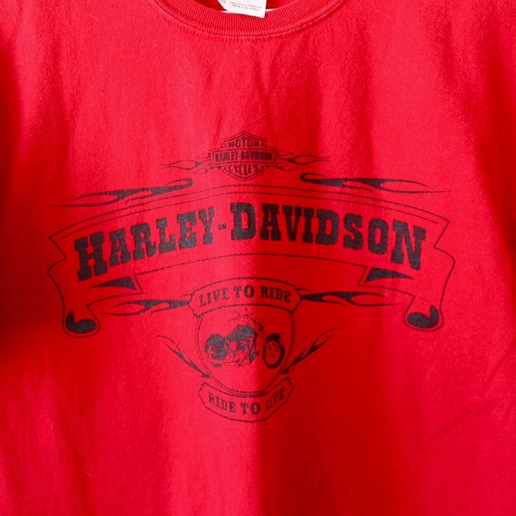 🌟2/$14🌟 Harley Davidson "live to ride, ride to live" t-shirt - Picture 2 of 5